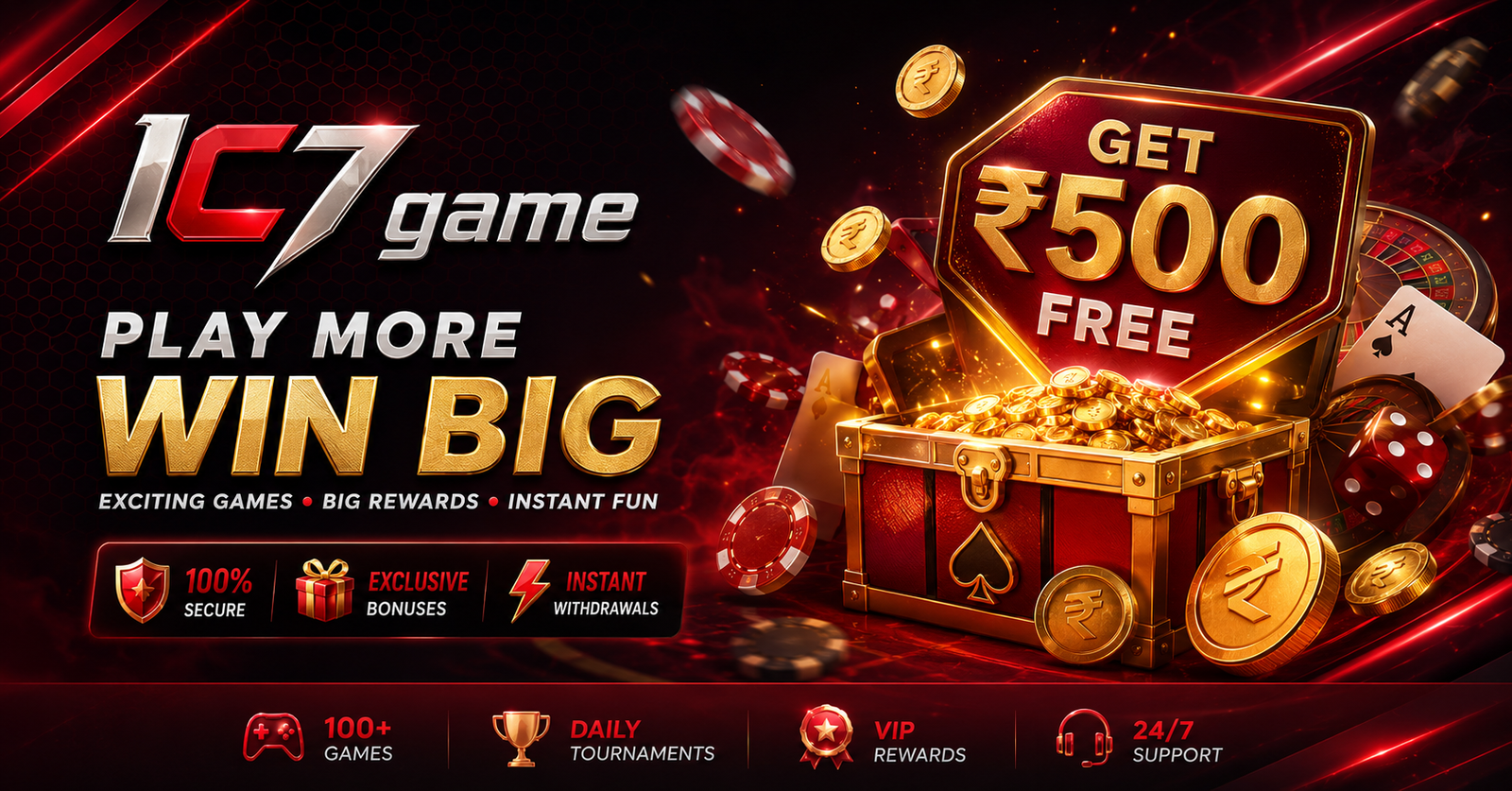 IC7 Game — Play More, Win Big. 100+ games, daily tournaments, VIP rewards and 24/7 support.